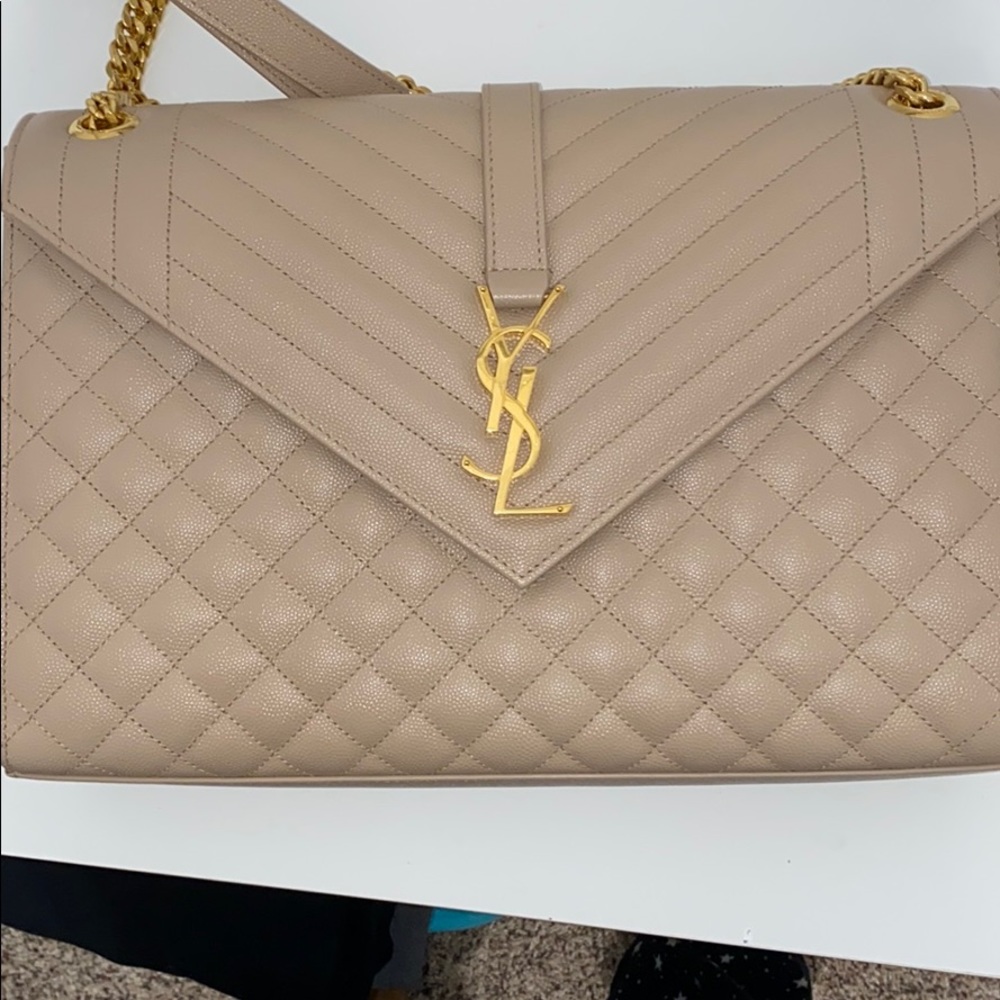 YSL (Saint Laurent) Cream shoulder/cross body bag